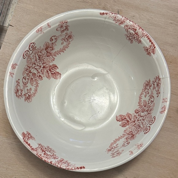 VINTAGE | Victorian-era Louis J.H.W. & Sons Hanley England Semi-Porcelain Basin - Picture 3 of 16